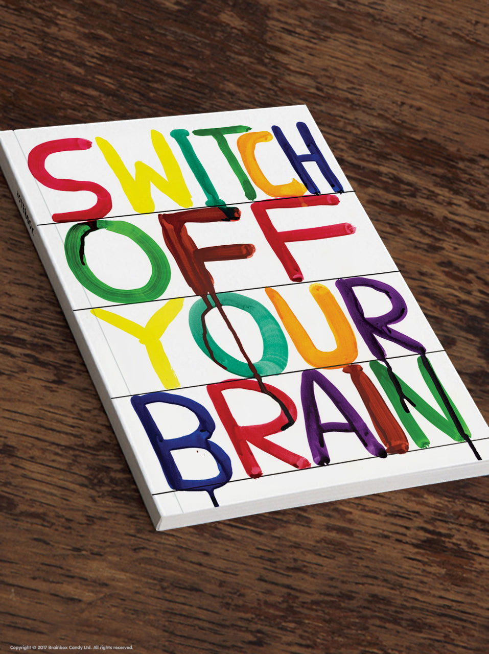 David Shrigley A5 Switch Off Your Brain Notebook