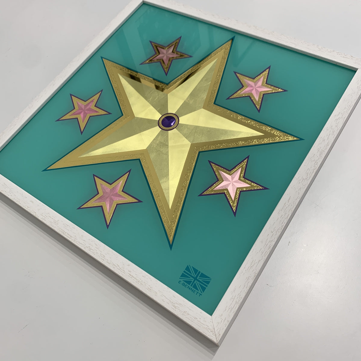 Lucky Star Cluster Aqua (Framed)
