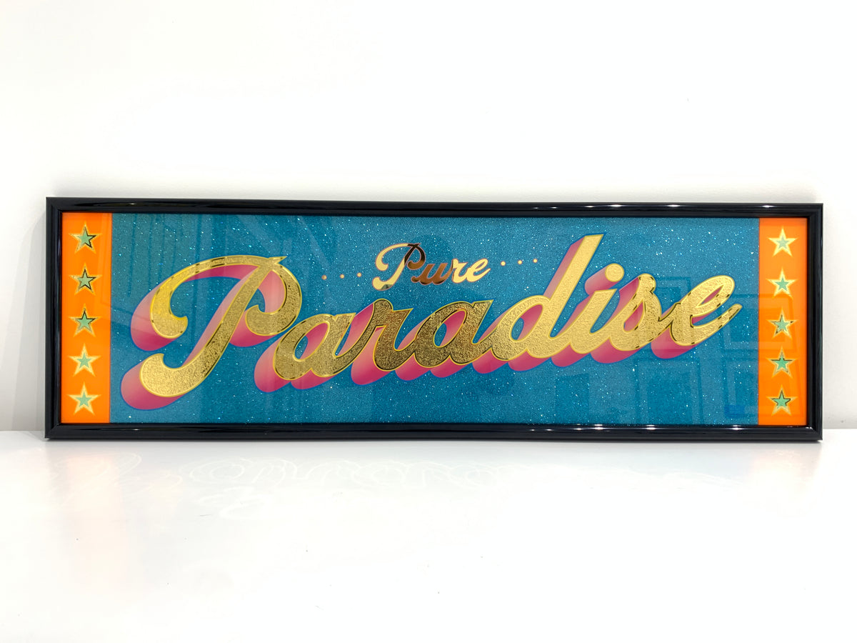 Pure Paradise XL - Blue Glitter (Framed)