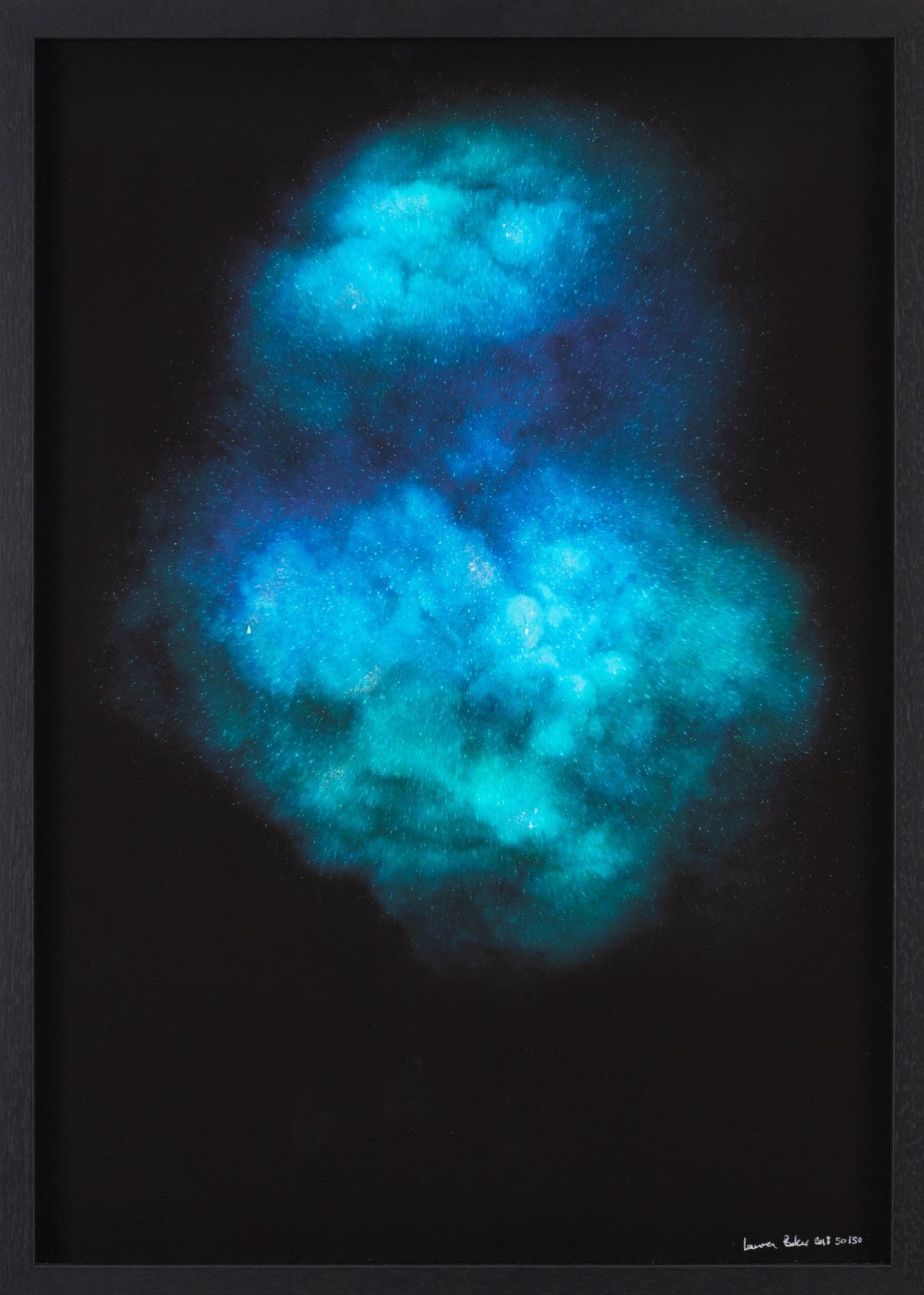 Galaxy Explosion (Diamond Dust - Turquoise) (Framed)