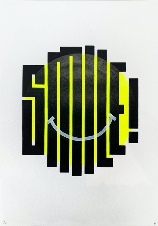 Smile - Neon Yellow (Hand Painted)