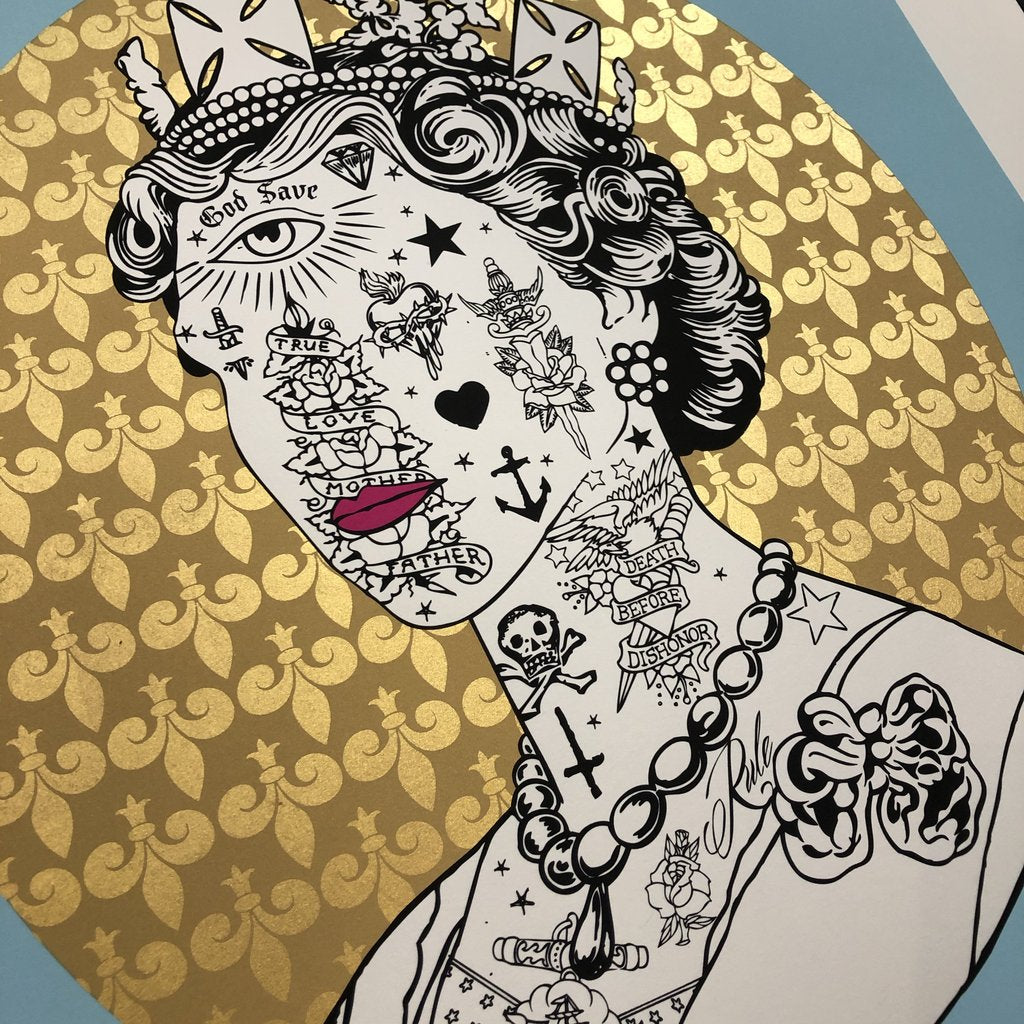 Liz Ink Blue And 24CT Gold Halo (2014)
